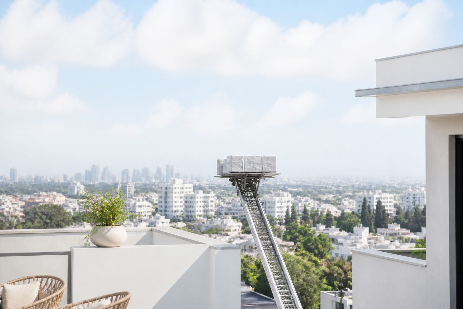 נוף עירוני ומנוף הרמה